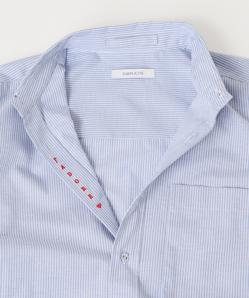 Simplicite（サンプリシテ）の「ポプリンワイドスリーブメッセージシャツ（シャツ/ブラウス・レディース・スカイブルー/ピンク/ホワイト・FREE）」の14枚目の写真