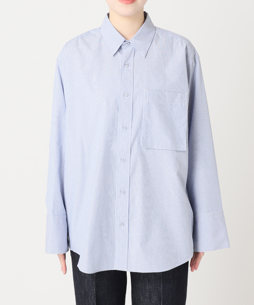 Simplicite（サンプリシテ）の「ポプリンワイドスリーブメッセージシャツ（シャツ/ブラウス・レディース・スカイブルー/ピンク/ホワイト・FREE）」の9枚目の写真