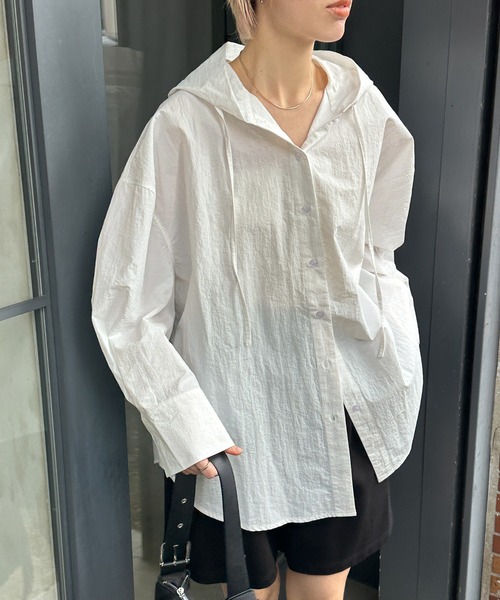 select moca フード付きナイロンシャツ　新品タグ付き未使用　完売品 フード付きナイロンシャツ – SELECT MOCA