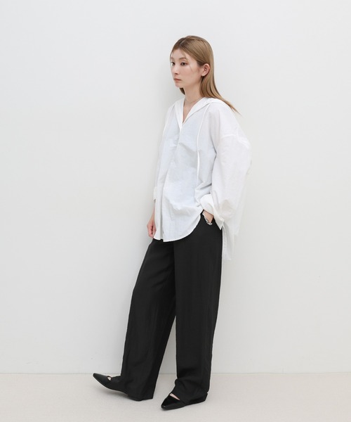 select MOCA(セレクトモカ)の「【定番】フード付きナイロンシャツ(シャツ/ブラウス・レディース・ネイビー/オフホワイト・FREE/SMALL)」の20枚目の写真