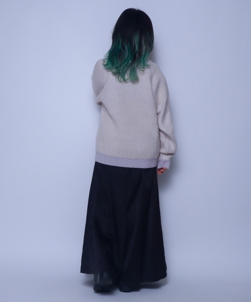 Bling Leads（ブリングリーズ）の「Z)【BLINGLEADS】724802 モヘアタッチクルーネック ニットセーター（ニット/セーター・メンズ・アイボリー/オリーブ/ブラック/グレー/オレンジ・MEDIUM/LARGE/X-LARGE）」の18枚目の写真