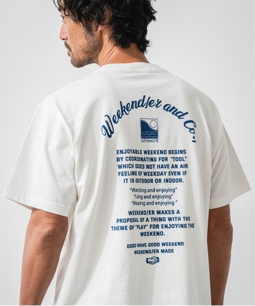 OFFSHORE(オフショア)の「【コラボ企画】OSxWEEKEND(ER) TEE/オフショア×ウィークエンダーティ(Tシャツ/カットソー・メンズ・ブラック/ホワイト・XL/L/M/S)」の2枚目の写真
