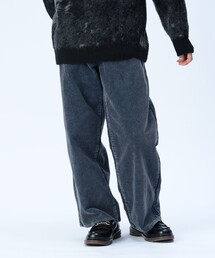 メンズのその他パンツ（ブルー・ネイビー/青色系・コーデュロイ