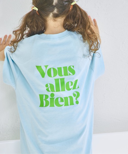 pairmanon(ペアマノン)の「【綿100%】バックプリントTシャツワンピース(ワンピース・キッズ・ブルー/パープル/ピンク/ピンク系その他・130/90/100/140/150/120/110)」の2枚目の写真