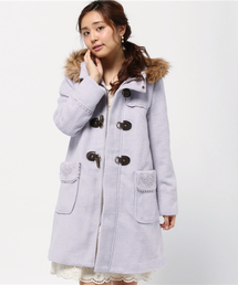 axes femme | ウール混ジップダッフルコート(ダッフルコート)