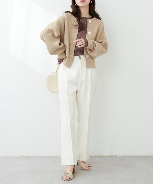 natural couture(ナチュラルクチュール)の「ラメシアーシンプルロンT(Tシャツ/カットソー・レディース・ピンクベージュ/シルバー/ブラウン・FREE)」の11枚目の写真