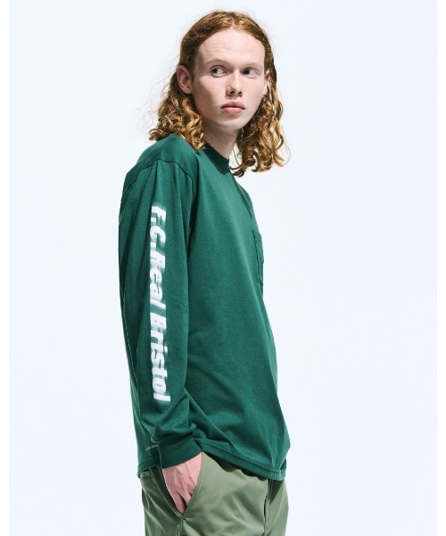 BLURRED LOGO L/S TEAM POCKET TEE（Tシャツ/カットソー）｜F.C.Real