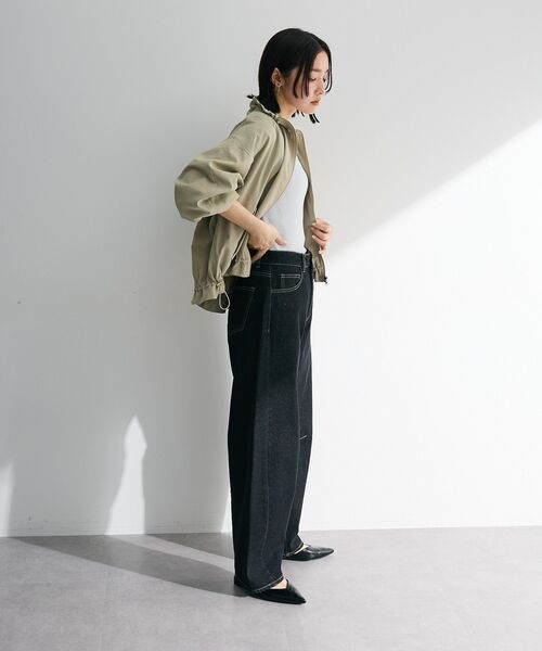 Green　Parks（グリーンパークス）の「撥水加工　スタンドドロストブルゾン（ブルゾン・レディース・アイボリー/カーキ/イエロー・FREE）」の22枚目の写真