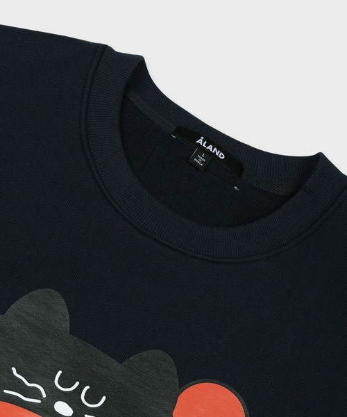 ALAND（エーランド）の「【UNISEX】Romane×ALAND／MOGRYプルオーバー（裏起毛）（スウェット・レディース・グレー/ネイビー・LARGE/MEDIUM）」の5枚目の写真