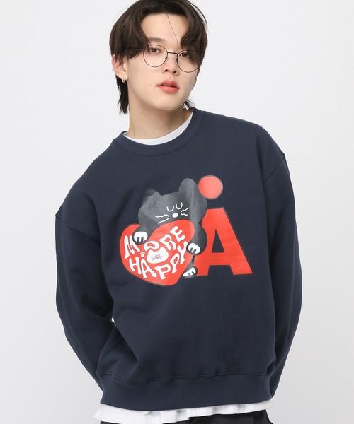 トレーナー スウェット 「UNISEX」Romane×ALAND／MOGRYプルオーバー（裏起毛） レディース メンズ ALAND トレーナー スウェット 「UNISEX」Romane×ALAND／MOGRY