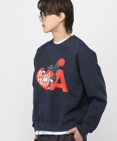トレーナー スウェット 「UNISEX」Romane×ALAND／MOGRYプルオーバー（裏起毛） レディース メンズ ALAND トレーナー スウェット 「UNISEX」Romane×ALAND／MOGRY
