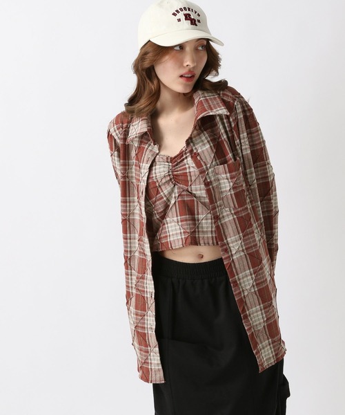 FOREVER 21（フォーエバー トゥエンティーワン）の「【2025SS】ビスチェセットシャツ（シャツ/ブラウス・レディース・レッド/ネイビー・FREE）」の12枚目の写真