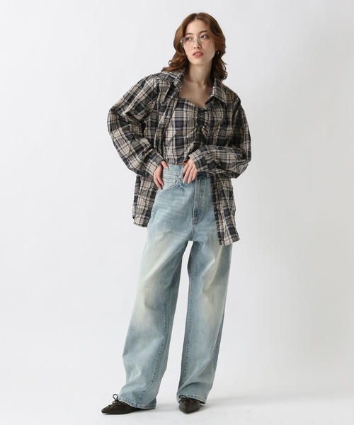 FOREVER 21（フォーエバー トゥエンティーワン）の「【2025SS】ビスチェセットシャツ（シャツ/ブラウス・レディース・レッド/ネイビー・FREE）」の14枚目の写真