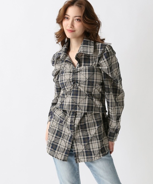 FOREVER 21（フォーエバー トゥエンティーワン）の「【2025SS】ビスチェセットシャツ（シャツ/ブラウス・レディース・レッド/ネイビー・FREE）」の3枚目の写真