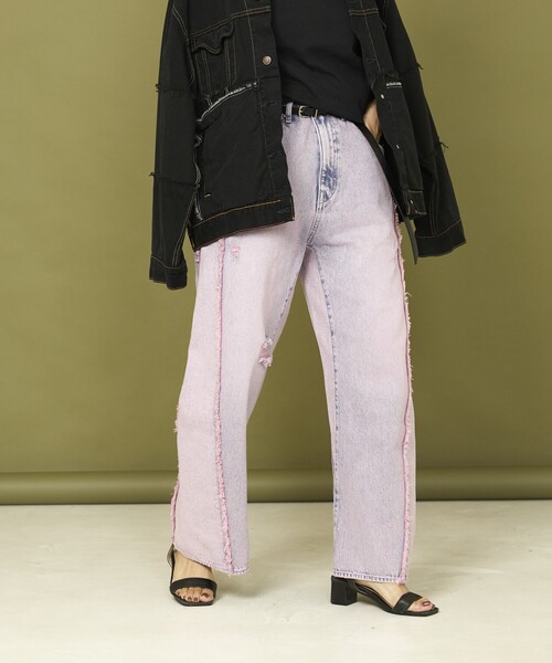 Freada/フリーダ 配色カーブデニム（デニムパンツ）｜Freada