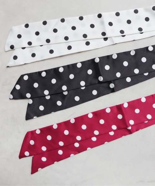 IMARI（イマリ）の「【 IMARI / イマリ 】 ドット スカーフ チョーカー（ネックレス・レディース・ブラック/ホワイト/レッド/グリーン・FREE）」の5枚目の写真