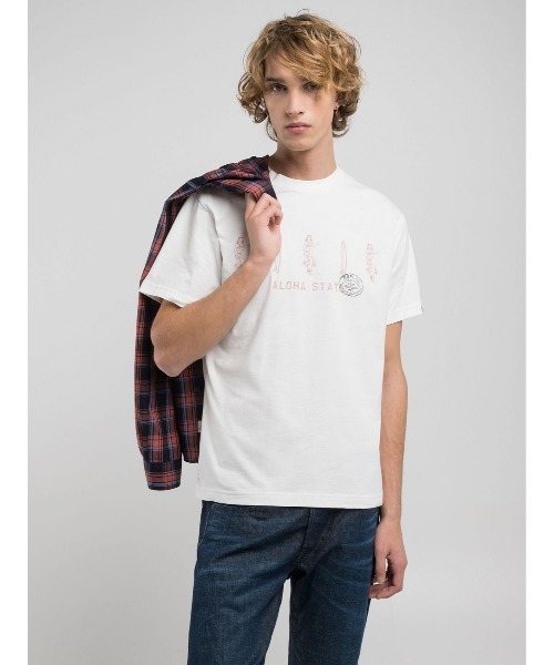 REPLAY(リプレイ)の「コットンジャ-ジーHAWAIANプリントTシャツ(Tシャツ/カットソー・メンズ・ホワイト/ブラック・LARGE/X-LARGE/SMALL/MEDIUM)」の1枚目の写真