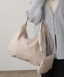 ROOPTOKYO | ミニショルダーバッグ付きフェイクレザーハンドバッグ 大容量(ショルダーバッグ)