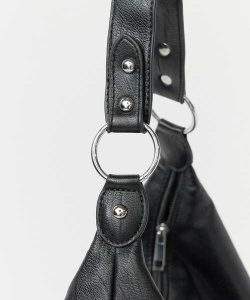 ROOPTOKYO（ループトウキョウ）の「ミニショルダーバッグ付きフェイクレザーハンドバッグ 大容量（ショルダーバッグ・メンズ・ブラウン/ブラック/アイボリー・FREE）」の14枚目の写真