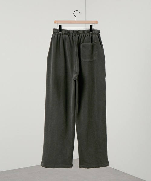 Alfred Alex(アルフレッドアレックス)の「【Alfred Alex】ヴィンテージメイクピグメントダメージパッチロゴドロストカーブスウェットパンツ【セットアップ対応】(スウェットパンツ・メンズ・ブラック/ワインレッド/チャコール・S/M/L)」の5枚目の写真