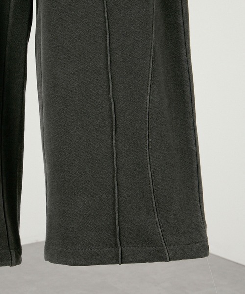 Alfred Alex(アルフレッドアレックス)の「【Alfred Alex】ヴィンテージメイクピグメントダメージパッチロゴドロストカーブスウェットパンツ【セットアップ対応】(スウェットパンツ・メンズ・ブラック/ワインレッド/チャコール・S/M/L)」の11枚目の写真