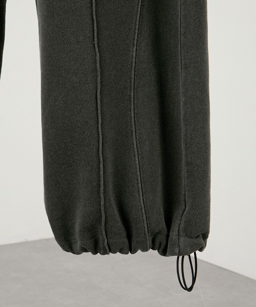 Alfred Alex(アルフレッドアレックス)の「【Alfred Alex】ヴィンテージメイクピグメントダメージパッチロゴドロストカーブスウェットパンツ【セットアップ対応】(スウェットパンツ・メンズ・ブラック/ワインレッド/チャコール・S/M/L)」の12枚目の写真