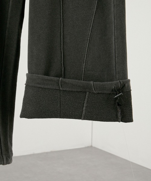 Alfred Alex(アルフレッドアレックス)の「【Alfred Alex】ヴィンテージメイクピグメントダメージパッチロゴドロストカーブスウェットパンツ【セットアップ対応】(スウェットパンツ・メンズ・ブラック/ワインレッド/チャコール・S/M/L)」の13枚目の写真