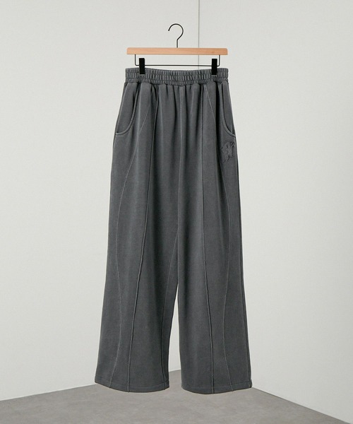 Alfred Alex(アルフレッドアレックス)の「【Alfred Alex】ヴィンテージメイクピグメントダメージパッチロゴドロストカーブスウェットパンツ【セットアップ対応】(スウェットパンツ・メンズ・ブラック/ワインレッド/チャコール・S/M/L)」の16枚目の写真