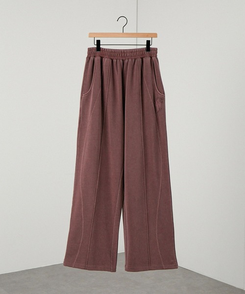 Alfred Alex(アルフレッドアレックス)の「【Alfred Alex】ヴィンテージメイクピグメントダメージパッチロゴドロストカーブスウェットパンツ【セットアップ対応】(スウェットパンツ・メンズ・ブラック/ワインレッド/チャコール・S/M/L)」の19枚目の写真