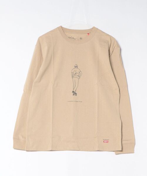 sunny branch(サニーブランチ)の「★Naked Rust and other POEMS★手書きプリント 長袖カットソー(Tシャツ/カットソー・レディース・ベージュ・MEDIUM/LARGE)」の1枚目の写真