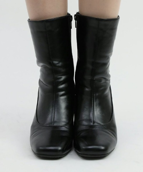 F i.n.t（フィント）の「【晴雨兼用】スクエアトゥレインブーツ/F&A/fint　フィント（レインシューズ・レディース・ブラウン/アイボリー/ブラック・L/M/S）」の10枚目の写真