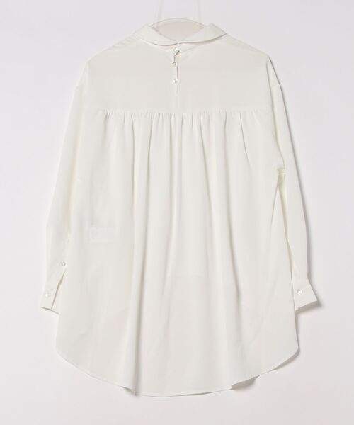 m.f.editorial（エムエフエディトリアル）の「【ハンドウォッシャブル】m.f.エディトリアル レディース レギュラーカラー プルオーバーチュニック（シャツ/ブラウス・レディース・ブラック/ネイビー/ホワイト・FREE）」の4枚目の写真