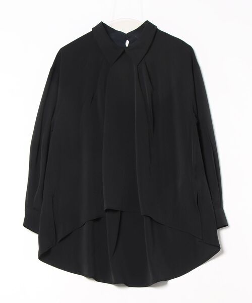 m.f.editorial（エムエフエディトリアル）の「【ハンドウォッシャブル】m.f.エディトリアル レディース レギュラーカラー プルオーバーチュニック（シャツ/ブラウス・レディース・ブラック/ネイビー/ホワイト・FREE）」の7枚目の写真