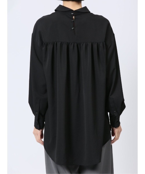 m.f.editorial（エムエフエディトリアル）の「【ハンドウォッシャブル】m.f.エディトリアル レディース レギュラーカラー プルオーバーチュニック（シャツ/ブラウス・レディース・ブラック/ネイビー/ホワイト・FREE）」の10枚目の写真