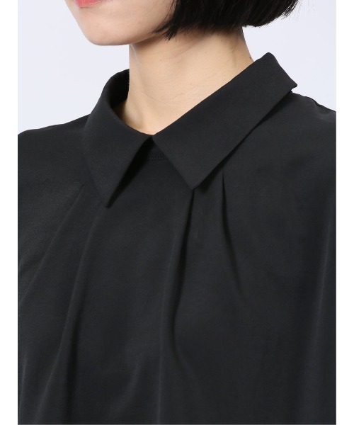 m.f.editorial（エムエフエディトリアル）の「【ハンドウォッシャブル】m.f.エディトリアル レディース レギュラーカラー プルオーバーチュニック（シャツ/ブラウス・レディース・ブラック/ネイビー/ホワイト・FREE）」の11枚目の写真