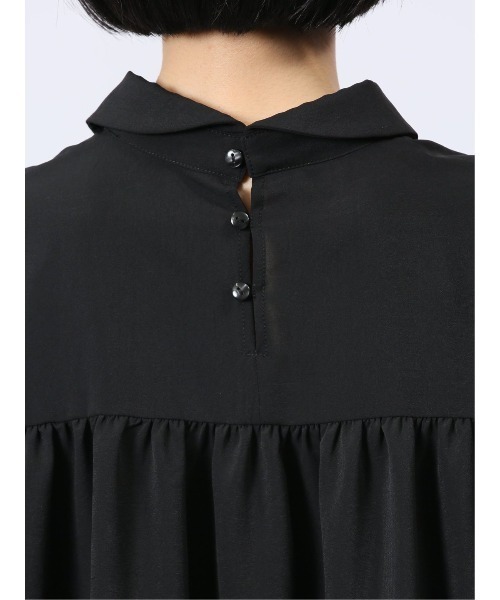 m.f.editorial（エムエフエディトリアル）の「【ハンドウォッシャブル】m.f.エディトリアル レディース レギュラーカラー プルオーバーチュニック（シャツ/ブラウス・レディース・ブラック/ネイビー/ホワイト・FREE）」の12枚目の写真