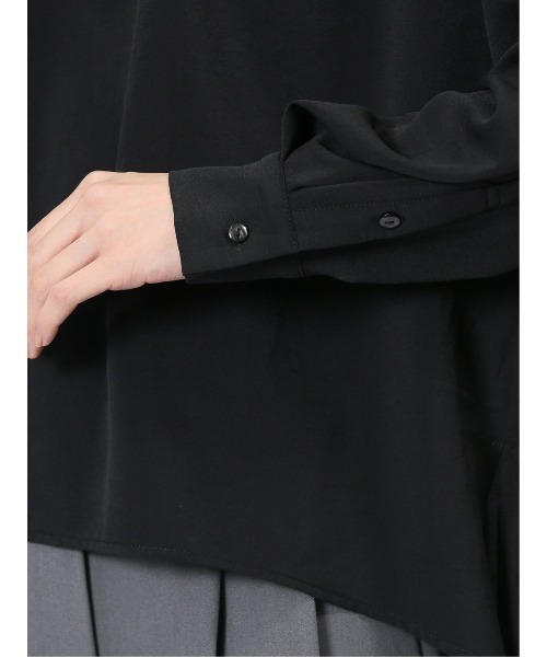 m.f.editorial（エムエフエディトリアル）の「【ハンドウォッシャブル】m.f.エディトリアル レディース レギュラーカラー プルオーバーチュニック（シャツ/ブラウス・レディース・ブラック/ネイビー/ホワイト・FREE）」の13枚目の写真