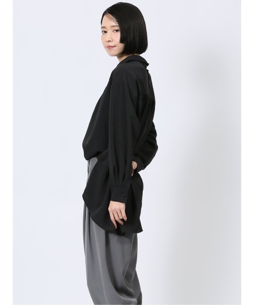 m.f.editorial（エムエフエディトリアル）の「【ハンドウォッシャブル】m.f.エディトリアル レディース レギュラーカラー プルオーバーチュニック（シャツ/ブラウス・レディース・ブラック/ネイビー/ホワイト・FREE）」の16枚目の写真