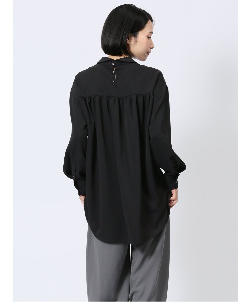 m.f.editorial（エムエフエディトリアル）の「【ハンドウォッシャブル】m.f.エディトリアル レディース レギュラーカラー プルオーバーチュニック（シャツ/ブラウス・レディース・ブラック/ネイビー/ホワイト・FREE）」の17枚目の写真