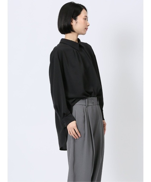 m.f.editorial（エムエフエディトリアル）の「【ハンドウォッシャブル】m.f.エディトリアル レディース レギュラーカラー プルオーバーチュニック（シャツ/ブラウス・レディース・ブラック/ネイビー/ホワイト・FREE）」の18枚目の写真