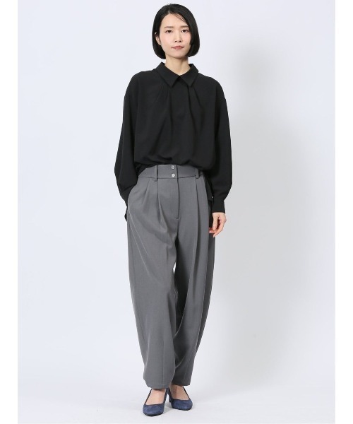 m.f.editorial（エムエフエディトリアル）の「【ハンドウォッシャブル】m.f.エディトリアル レディース レギュラーカラー プルオーバーチュニック（シャツ/ブラウス・レディース・ブラック/ネイビー/ホワイト・FREE）」の19枚目の写真