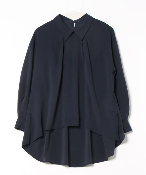 m.f.editorial（エムエフエディトリアル）の「【ハンドウォッシャブル】m.f.エディトリアル レディース レギュラーカラー プルオーバーチュニック（シャツ/ブラウス・レディース・ブラック/ネイビー/ホワイト・FREE）」の20枚目の写真