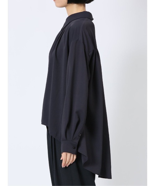 m.f.editorial（エムエフエディトリアル）の「【ハンドウォッシャブル】m.f.エディトリアル レディース レギュラーカラー プルオーバーチュニック（シャツ/ブラウス・レディース・ブラック/ネイビー/ホワイト・FREE）」の22枚目の写真