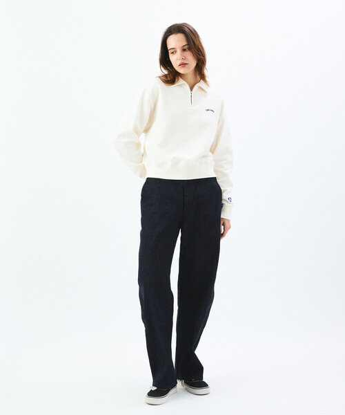 ORCIVAL | コットン裏毛 ハーフジッププルオーバー WOMEN