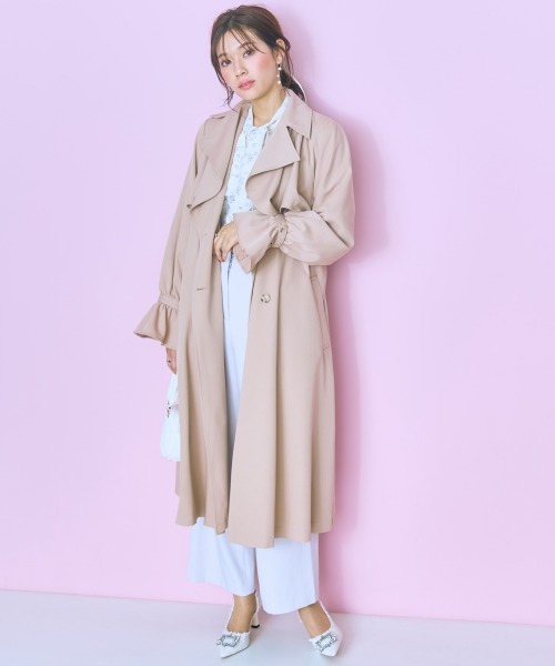 marun(マルン)の「<大きいサイズ>サイドラッフルワイドパンツ marun(スラックス・レディース・ブラック/ライトグレー・L/LL/3L/4L/5L)」の5枚目の写真