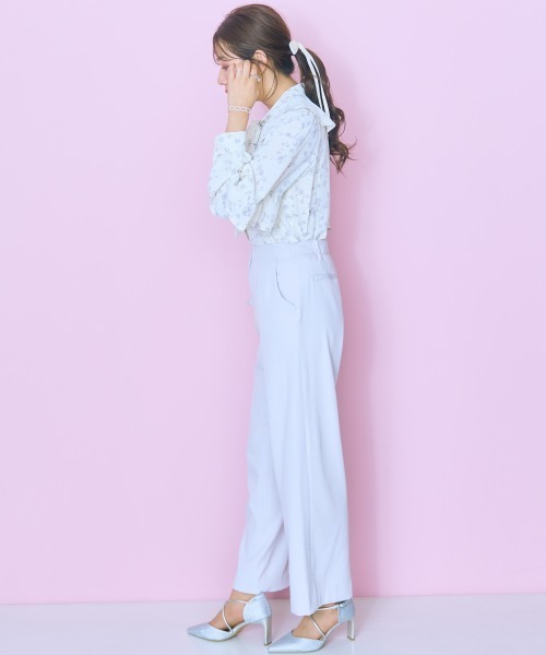 marun(マルン)の「<大きいサイズ>サイドラッフルワイドパンツ marun(スラックス・レディース・ブラック/ライトグレー・L/LL/3L/4L/5L)」の19枚目の写真