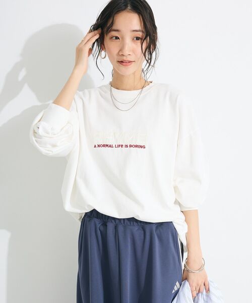 CRAFT STANDARD BOUTIQUE（クラフトスタンダードブティック）の「ヴィンテージロンTEE-B（Tシャツ/カットソー・レディース・ブラック/オフホワイト・S/M/L）」の3枚目の写真