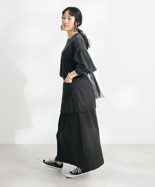 CRAFT STANDARD BOUTIQUE（クラフトスタンダードブティック）の「ヴィンテージロンTEE-B（Tシャツ/カットソー・レディース・ブラック/オフホワイト・S/M/L）」の7枚目の写真