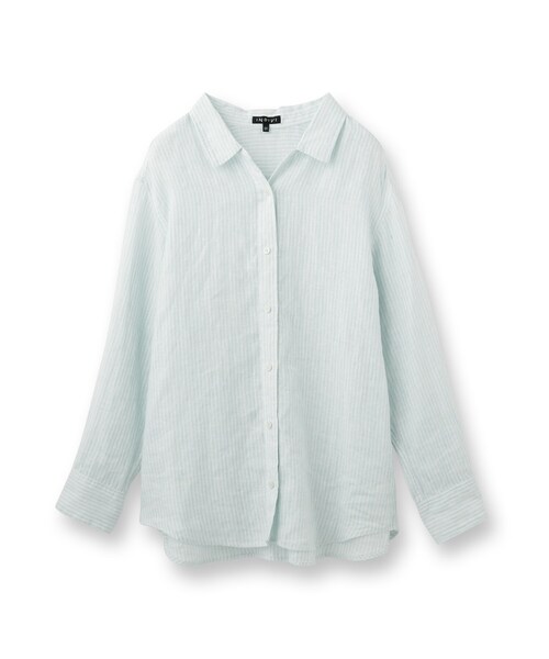 INDIVI(インディヴィ)の「【毎年人気!/フレンチリネン】ベーシックシャツ(シャツ/ブラウス・レディース・ホワイト/チャコールグレー/ネイビー/オレンジ/グリーン/ナチュラル/ブラック系2/グリーン系3・38/34/03/05/12/15 /13)」の9枚目の写真