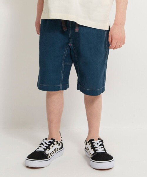 BRANSHES（ブランシェス）の「【爽パン / 綿100％】パナマ織りカラーハーフパンツ（その他パンツ・キッズ・ブラック/ネイビー/チャコールグレー/グリーン/イエロー/オレンジ/ブルー・90/100/110/120/80/130/140/150/160）」の4枚目の写真